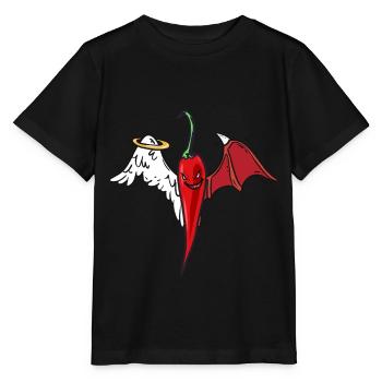 Chilly himmlisch scharf Pepperonie - Stanley/Stella Kinder T-Shirt MINI CREATOR  - Schwarz - Vorne - Mikhail (115cm)