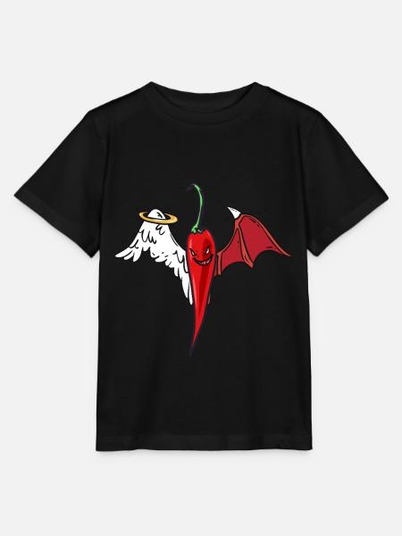 Chilly himmlisch scharf Pepperonie - Stanley/Stella Kinder T-Shirt MINI CREATOR  - Schwarz
