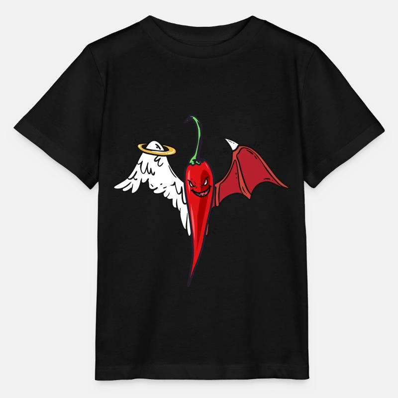Chilly heavenly hot pepperonie - Stanley/Stella MINI CREATOR Kids’ T-Shirt - black