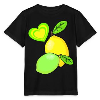 Lemon Lemons Fruits Fruit Fruit Summer - Stanley/Stella MINI CREATOR Kids’ T-Shirt - black - Front - Mikhail (115cm)