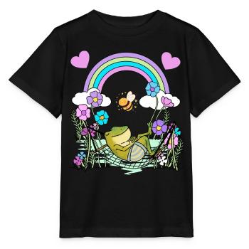 Grenouille Grenouilles Enfants Enfant - T-shirt bio MINI CREATOR Stanley/Stella Enfant - noir - Devant - Mikhail (115cm)