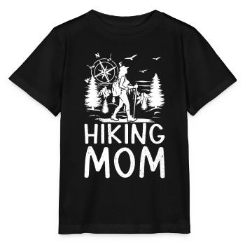 Hiking Mom Hiking Lover Mountain Hiking Mama - Stanley/Stella Kinder T-Shirt MINI CREATOR  - Schwarz - Vorne - Mikhail (115cm)