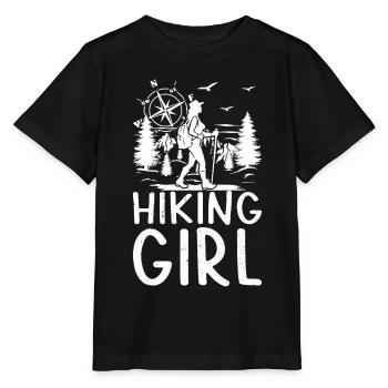 Hiking Girl Hiking Lover Mountain Hiking Girl - Stanley/Stella Kinder T-Shirt MINI CREATOR  - Schwarz - Vorne - Mikhail (115cm)