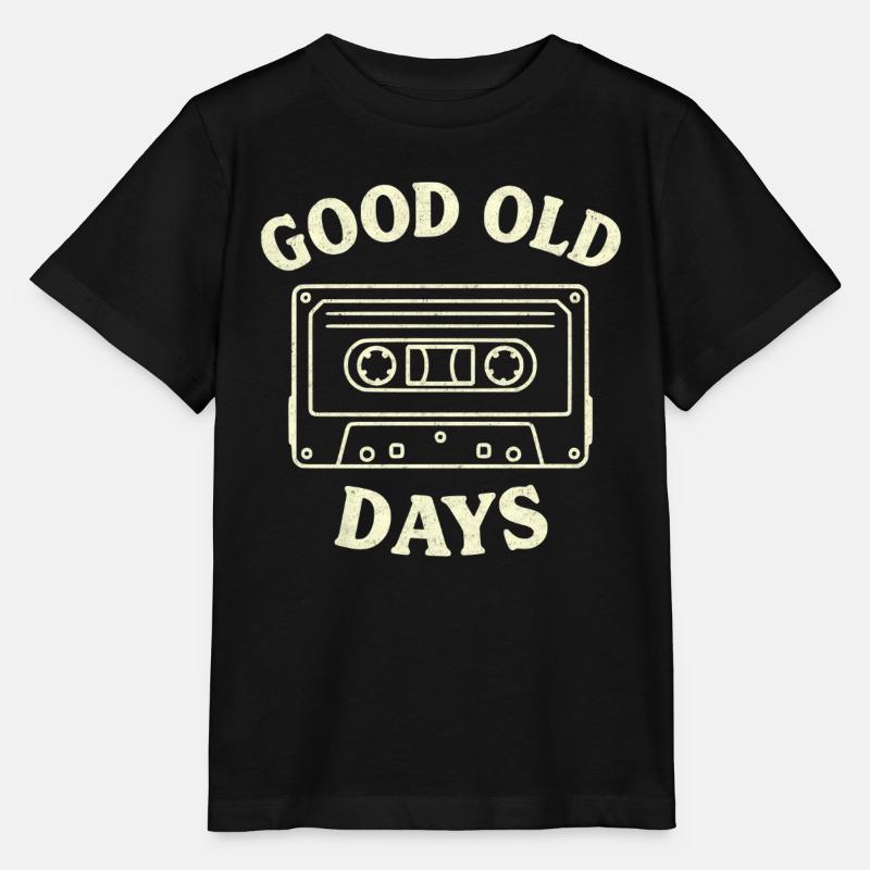 Retro Kassette Tape – 80er 90er Geschenkidee Musik - Stanley/Stella Kinder T-Shirt MINI CREATOR - Schwarz