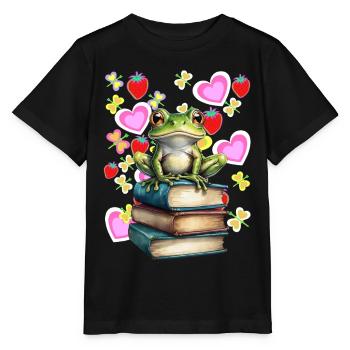 Grenouille Grenouilles Crapaud - T-shirt bio MINI CREATOR Stanley/Stella Enfant - noir - Devant - Mikhail (115cm)