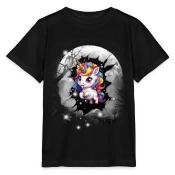 Licorne Licorne Créature mythique Créature mythique Enfants - T-shirt bio MINI CREATOR Stanley/Stella Enfant - noir - Devant - Mikhail (115cm)
