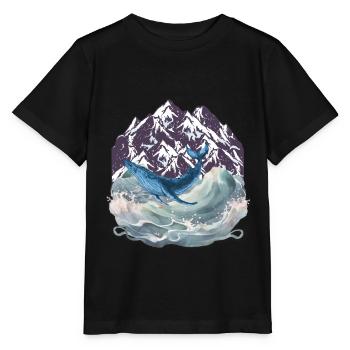 Animaux marins Poissons Poisson Mer Sous-marin - T-shirt bio MINI CREATOR Stanley/Stella Enfant - noir - Devant - Mikhail (115cm)