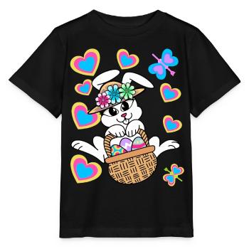 Oeufs de lapin de Pâques rétro Bunny Bunny Bunny - T-shirt bio MINI CREATOR Stanley/Stella Enfant - noir - Devant - Mikhail (115cm)