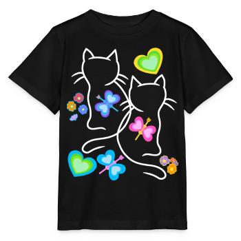 Kinder Katzen Katze Kätzchen Kleinkinder Baby - Stanley/Stella Kinder T-Shirt MINI CREATOR  - Schwarz - Vorne - Mikhail (115cm)