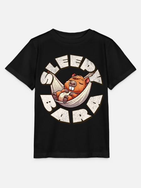 Capybara Sleepybara - Stanley/Stella Kinder T-Shirt MINI CREATOR - Schwarz