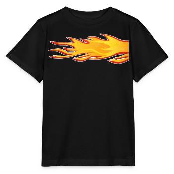 Flamme brennt Schweif Auspuff - Stanley/Stella Kinder T-Shirt MINI CREATOR  - Schwarz - Vorne - Mikhail (115cm)