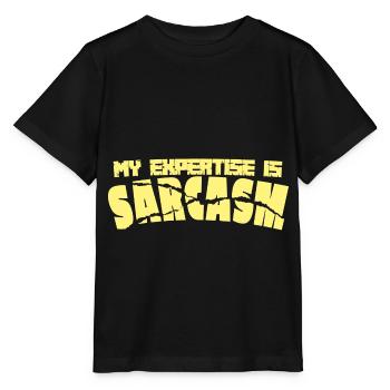 Sarcasm expert - Stanley/Stella MINI CREATOR Kids’ T-Shirt - black - Front - Mikhail (115cm)