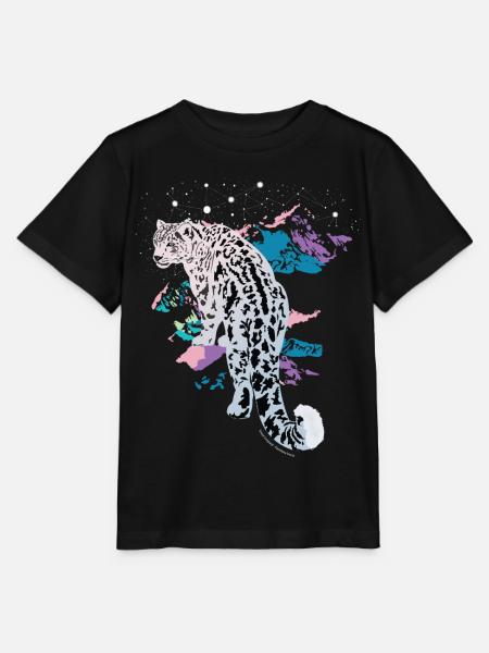 Snow Leopard - Stanley/Stella Kinder T-Shirt MINI CREATOR - Schwarz
