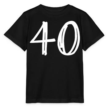 40 JAHRE. 40-jähriges Jubiläum. GEBURTSTAG 40 JAHRE. 40 - Stanley/Stella Kinder T-Shirt MINI CREATOR  - Schwarz - Vorne - Mikhail (115cm)