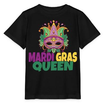 Mardi Gras Queen - Stanley/Stella Kinder T-Shirt MINI CREATOR  - Schwarz - Vorne - Mikhail (115cm)