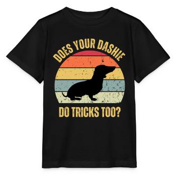 Macht Ihr Dackel Weiner auch Tricks - Stanley/Stella Kinder T-Shirt MINI CREATOR  - Schwarz - Vorne - Mikhail (115cm)