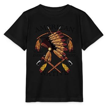 Coiffe amérindienne arc et flèches Amérindiens - T-shirt bio MINI CREATOR Stanley/Stella Enfant - noir - Devant - Mikhail (115cm)