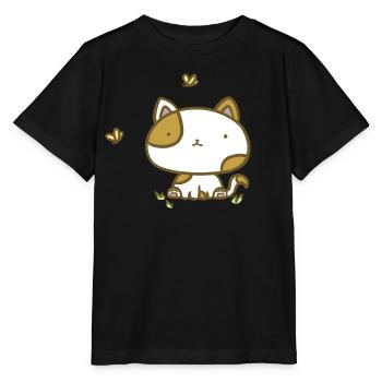 Chat mignon - T-shirt bio MINI CREATOR Stanley/Stella Enfant - noir - Devant - Mikhail (115cm)