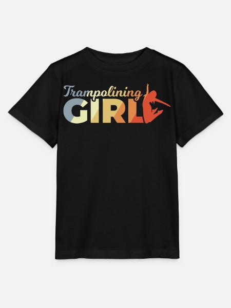 Drôle de fille trampoline - T-shirt bio MINI CREATOR Stanley/Stella Enfant - noir