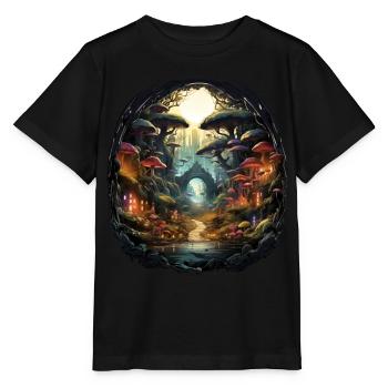 Märchen Zauberwald - Stanley/Stella Kinder T-Shirt MINI CREATOR  - Schwarz - Vorne - Mikhail (115cm)