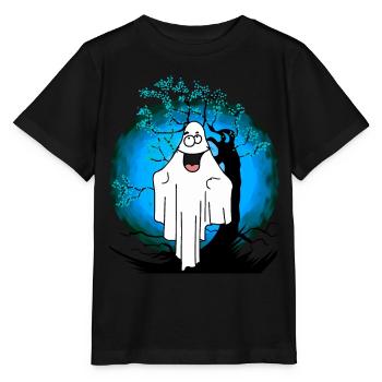 Halloween Gespenst Geist Geister - Stanley/Stella Kinder T-Shirt MINI CREATOR  - Schwarz - Vorne - Mikhail (115cm)