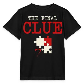 Der Letzte Hinweis – Krimi-dinner-puzzle „tatort“ - Stanley/Stella Kinder T-Shirt MINI CREATOR  - Schwarz - Vorne - Mikhail (115cm)
