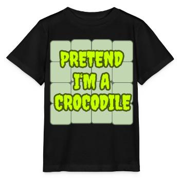 Faire semblant d’être un crocodile - Déguisement de crocodile - T-shirt bio MINI CREATOR Stanley/Stella Enfant - noir - Devant - Mikhail (115cm)