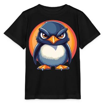 Grummeliger Pinguin - Stanley/Stella Kinder T-Shirt MINI CREATOR  - Schwarz - Vorne - Mikhail (115cm)