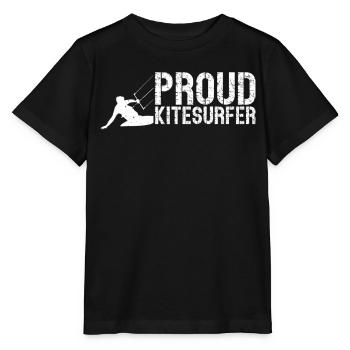 Watersports Kiteboarding - Proud Kitesurfer - Stanley/Stella Kinder T-Shirt MINI CREATOR  - Schwarz - Vorne - Mikhail (115cm)