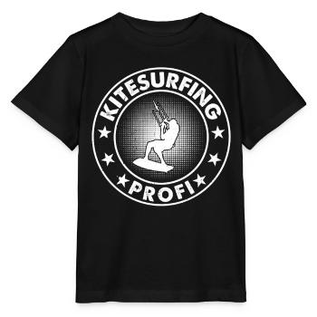 Kitesurfing Profi - Kiteboarding Kitesurfing - Stanley/Stella Kinder T-Shirt MINI CREATOR  - Schwarz - Vorne - Mikhail (115cm)