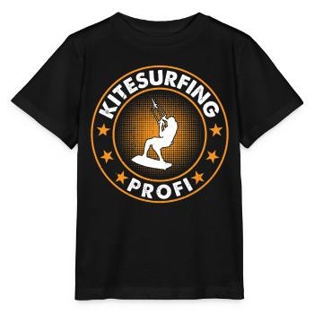 Kiteboarding Kitesurfing Kitesurfer - Kitesurfing - Stanley/Stella Kinder T-Shirt MINI CREATOR  - Schwarz - Vorne - Mikhail (115cm)