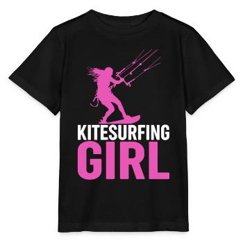 Kiteboarding Kitesurfer - Kitesurfing girl - Stanley/Stella Kinder T-Shirt MINI CREATOR  - Schwarz - Vorne - Mikhail (115cm)
