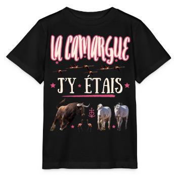 LA CAMARGUE J'Y ETAIS - T-shirt bio MINI CREATOR Stanley/Stella Enfant - noir - Devant - Mikhail (115cm)