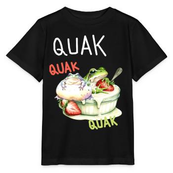 Frosch Frösche Quak Dessert Nachtisch Kinder - Stanley/Stella Kinder T-Shirt MINI CREATOR  - Schwarz - Vorne - Mikhail (115cm)
