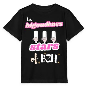 Die Bigoudènes STARS der Bretagne - Stanley/Stella Kinder T-Shirt MINI CREATOR  - Schwarz - Vorne - Mikhail (115cm)