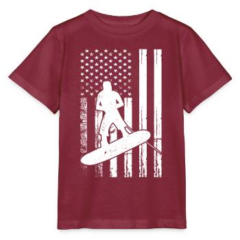 Wakeboard US Flag Wakeboard Wakesurf - T-shirt bio MINI CREATOR Stanley/Stella Enfant - bordeaux - Devant - Kain (125cm)