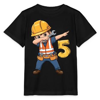 Construction worker 5 years old - Stanley/Stella MINI CREATOR Kids’ T-Shirt - black - Front - Mikhail (115cm)