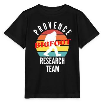 PROVENCE BIGFOOT RESEARCH TEAM - T-shirt bio MINI CREATOR Stanley/Stella Enfant - noir - Devant - Mikhail (115cm)