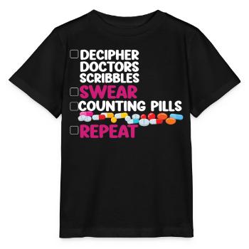 Technicien en pharmacie - T-shirt bio MINI CREATOR Stanley/Stella Enfant - noir - Devant - Mikhail (115cm)