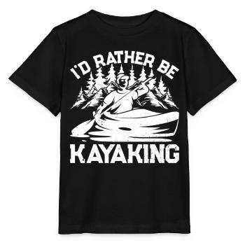 Canoë-kayak - Je préfère faire du kayak - T-shirt bio MINI CREATOR Stanley/Stella Enfant - noir - Devant - Mikhail (115cm)