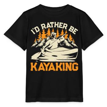 Canoë Kayak - Je préfère faire du kayak - T-shirt bio MINI CREATOR Stanley/Stella Enfant - noir - Devant - Mikhail (115cm)