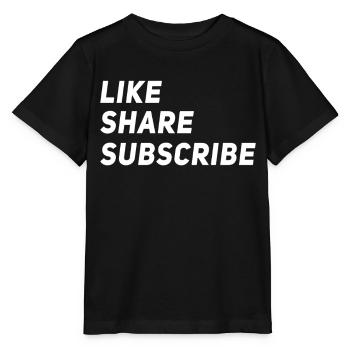 Créateur de contenu - Réseaux sociaux J’aime Partager - T-shirt bio MINI CREATOR Stanley/Stella Enfant - noir - Devant - Mikhail (115cm)