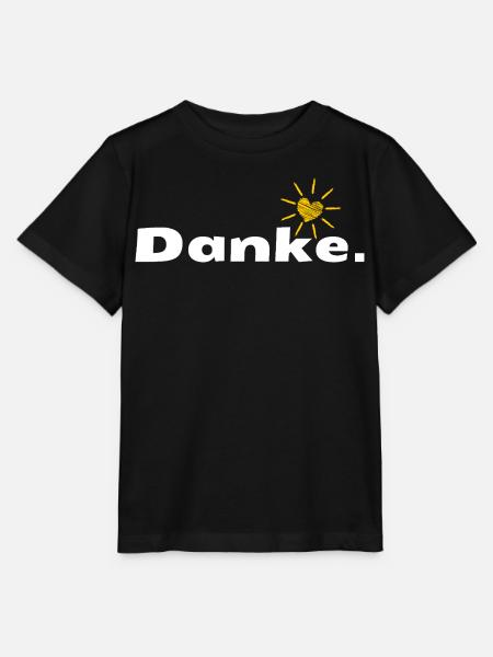 Danke HerzSonne Typografie - Stanley/Stella Kinder T-Shirt MINI CREATOR - Schwarz