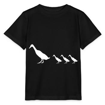 Canard Canard Grinchet Quak Laufente - T-shirt bio MINI CREATOR Stanley/Stella Enfant - noir - Devant - Mikhail (115cm)