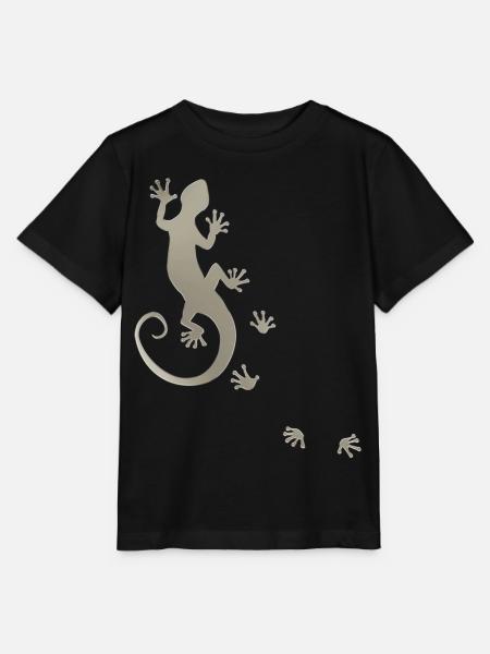 running gecko silver - Stanley/Stella Kinder T-Shirt MINI CREATOR  - Schwarz