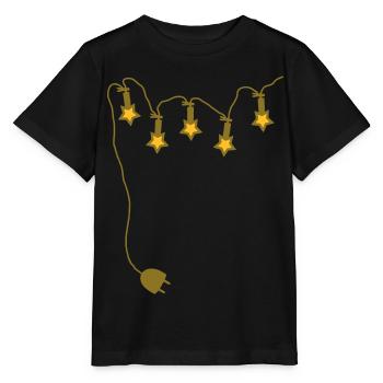 Light chain with connector - Stars - V2 - Stanley/Stella MINI CREATOR Kids’ T-Shirt - black - Front - Mikhail (115cm)