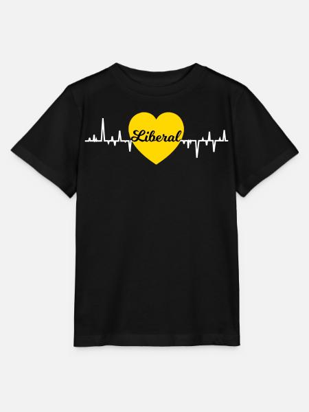 Liberales Herz - Stanley/Stella Kinder T-Shirt MINI CREATOR  - Schwarz