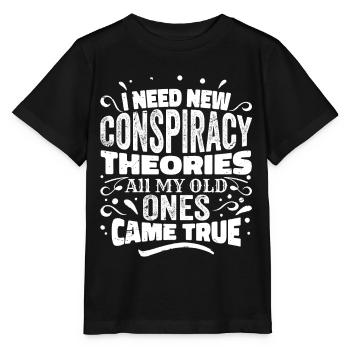 I Need New Conspiracy Theories - Stanley/Stella Kinder T-Shirt MINI CREATOR  - Schwarz - Vorne - Mikhail (115cm)