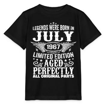 Juillet 1967 | Anniversaire 1967 Né en juillet 1967 - T-shirt bio MINI CREATOR Stanley/Stella Enfant - noir - Devant - Mikhail (115cm)