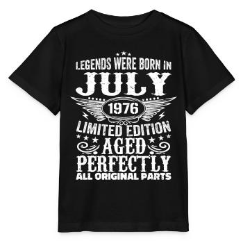 Juillet 1976 | Anniversaire 1976 Né en juillet 1976 - T-shirt bio MINI CREATOR Stanley/Stella Enfant - noir - Devant - Mikhail (115cm)